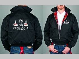 Fuck UEFA Dirty Bastards   Bunda Harrington s hrejivou podšívkou farby RED TARTAN, obojstranné logo (s kapucou iba v čiernej farbe je za 42,90euro!!)